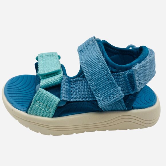 Toddler Boys' Tory Hook And Loop Heel Strap Blue Sandals Cat & Jack Size 9 - Picture 3 of 7